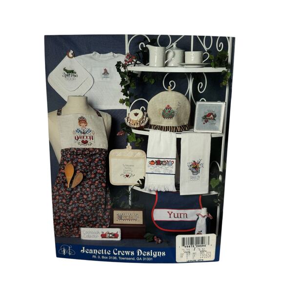 Vintage JEANETTE CREWS Kitchen Motifs Cross Stitch Book 15 Designs 2000 #22167 - Picture 2 of 4